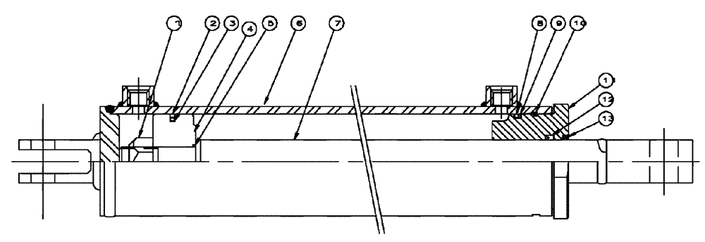 Схема запчастей Case IH 610 - (02-007) - CYLINDER ASSEMBLY Cylinders