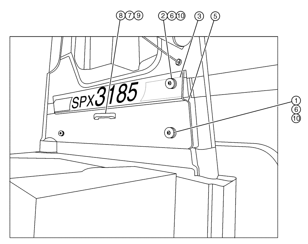 Схема запчастей Case IH 3150 - (02-013) - ACCESS PANEL ASSEMBLY, R.H. Cab Exterior