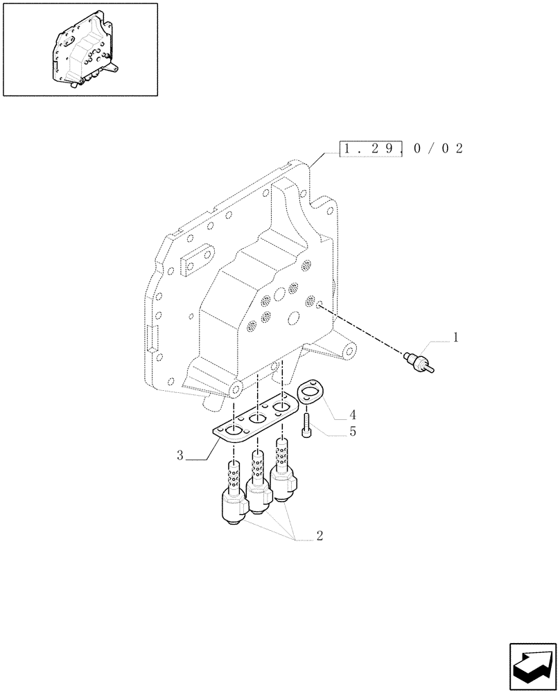 Схема запчастей Case IH MAXXUM 140 - (1.75.0[07]) - TRANSMISSION 16X16 AND 17X16 VALVE BLOCK SWITCHES AND SOLENOID VALVES (STD + VAR.330283) (06) - ELECTRICAL SYSTEMS