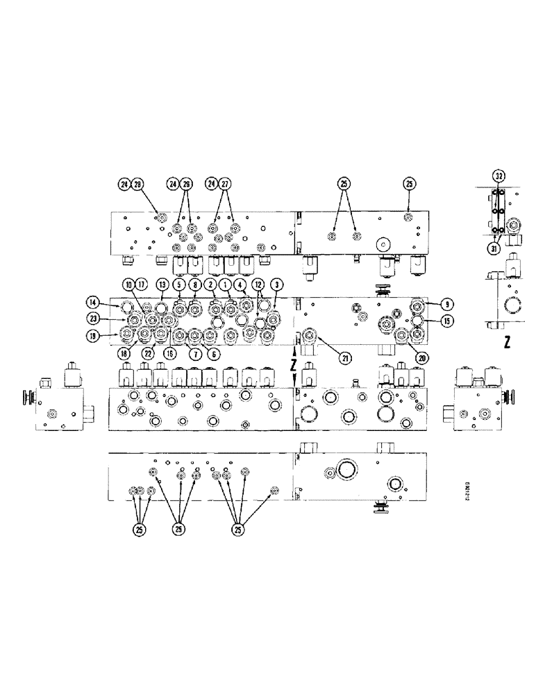 Схема запчастей Case IH 2055 - (8-32) - HYDRAULIC MANIFOLD VALVE (07) - HYDRAULICS