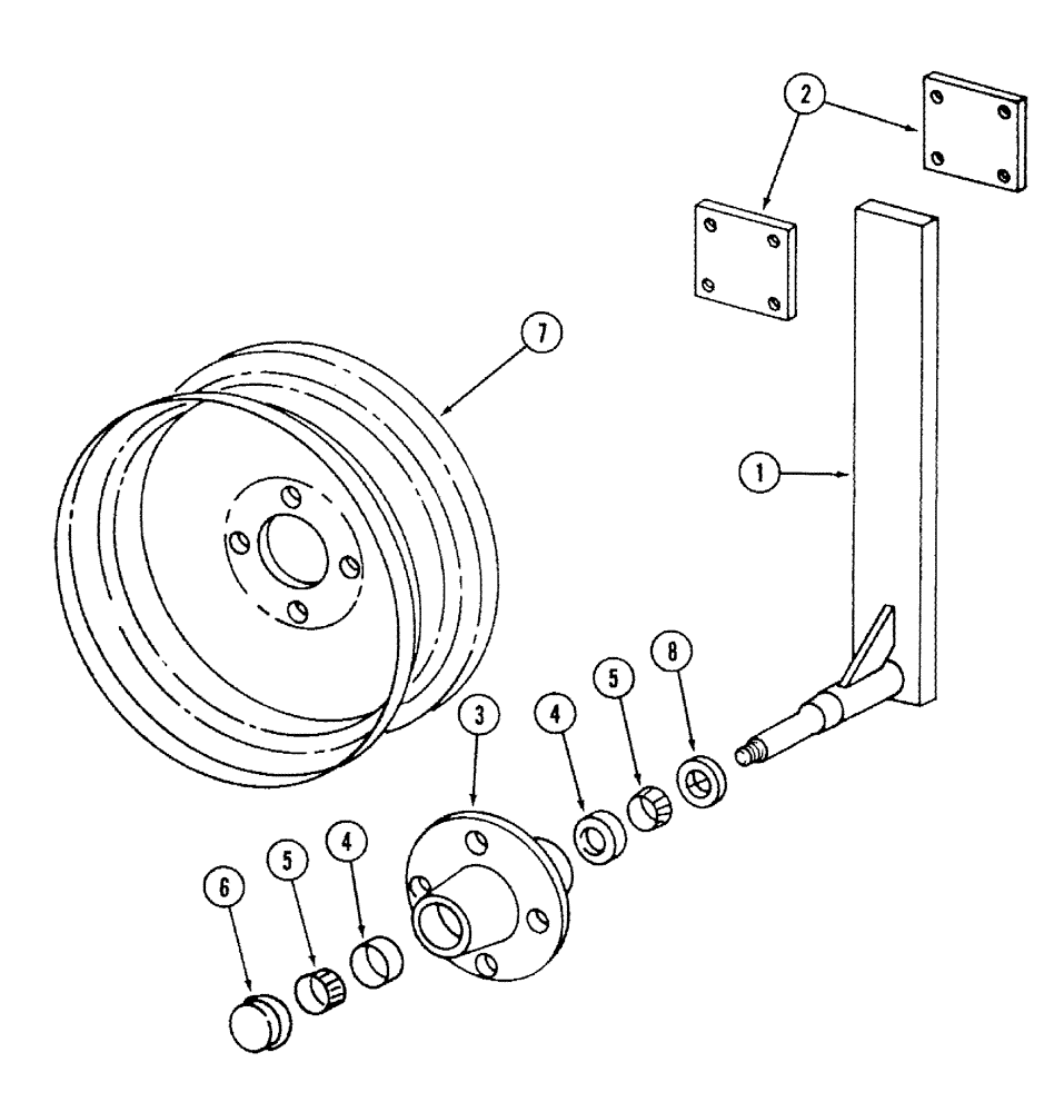 Схема запчастей Case IH 568 - (9-17) - GAUGE WHEEL (09) - CHASSIS/ATTACHMENTS