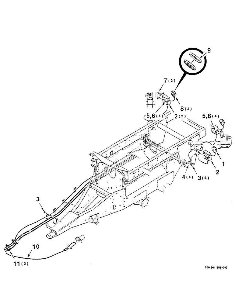 Схема запчастей Case IH 8610 - (9-08) - WARNING LIGHT KIT ASSEMBLY, HK50511 WARNING LIGHT KIT COMPLETE, TO BE ORDERED THRU WHOLEGOODS ONLY (55) - ELECTRICAL SYSTEMS