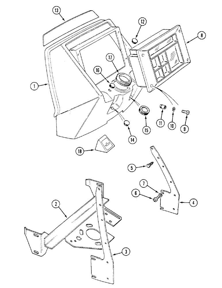 Схема запчастей Case IH 1294 - (9-300) - INSTRUMENT PANEL AND SUPPORT, TRACTORS WITHOUT CAB (09) - CHASSIS/ATTACHMENTS