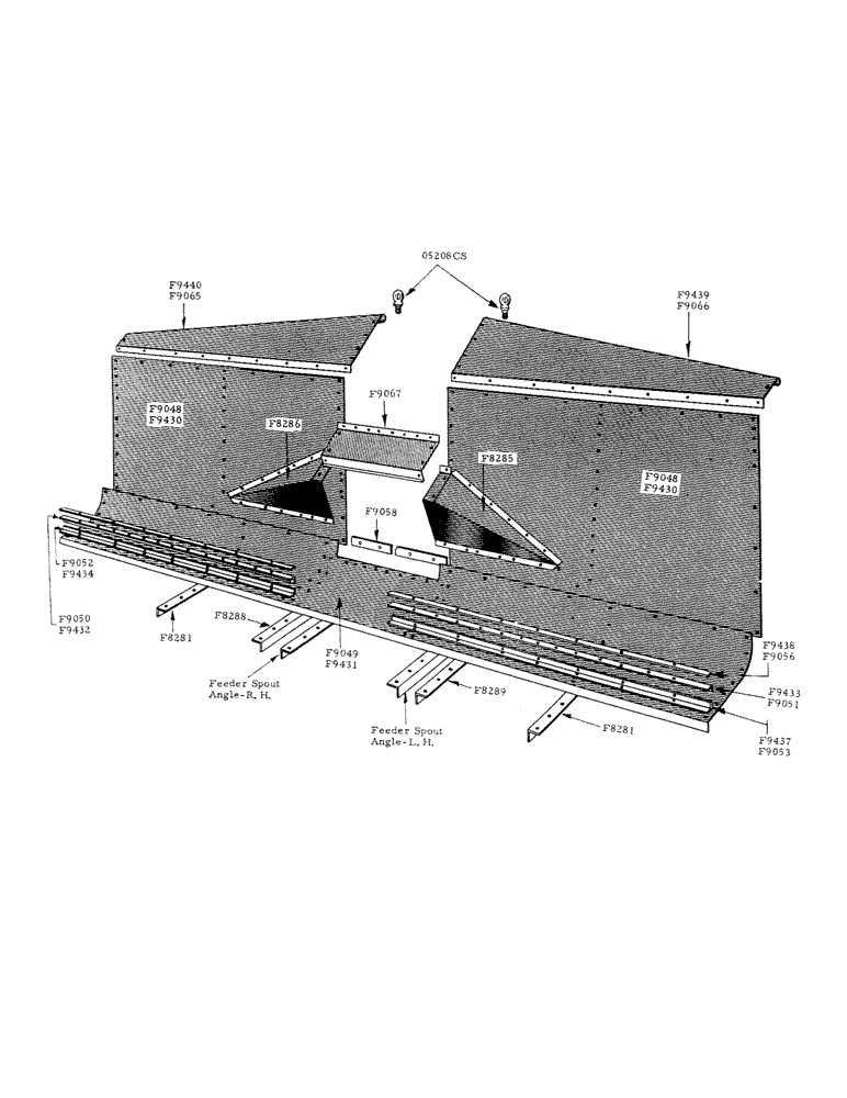 Схема запчастей Case IH 800 - (036) - HEADER AUGER TROUGH 12 FOOT AND 14 FOOT, 12 FOOT, 14 FOOT (58) - ATTACHMENTS/HEADERS