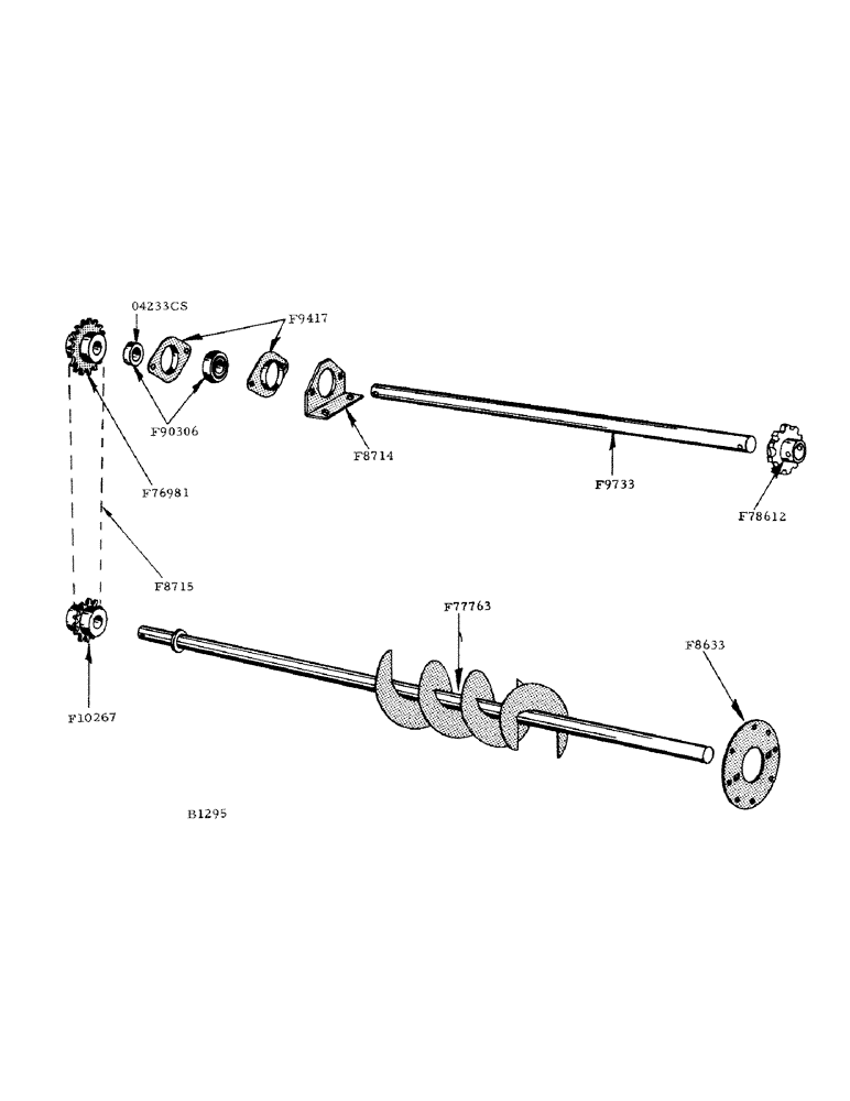 Схема запчастей Case IH 800 - (123) - DISTRIBUTION AUGER, FOR ROTO CLEANER ATTACHMENT, GRAIN BIN MACHINES (88) - ACCESSORIES