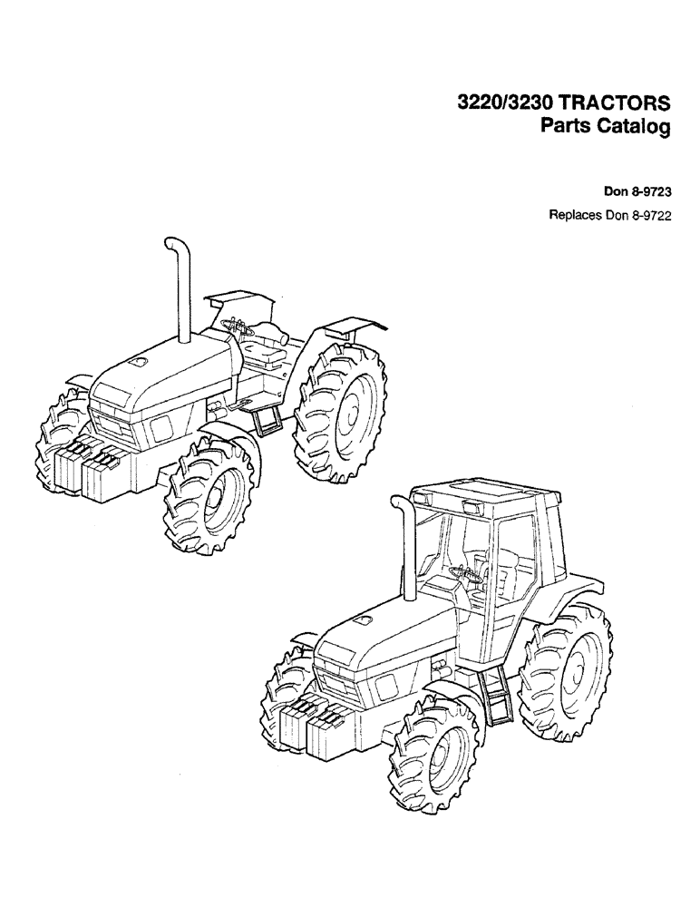 Схема запчастей Case IH 3230 - (1-001) - 3220/3230 TRACTORS PARTS CATALOG (00) - PICTORIAL INDEX