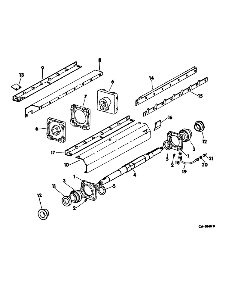 Схема запчастей Case IH 815 - (21-16) - THRESHING CYLINDER AND CONCAVE, CYLINDER BEATER, W/COVER AND FINGERS (14) - THRESHING