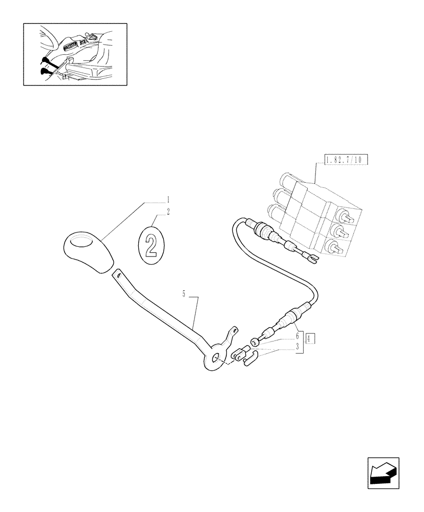 Схема запчастей Case IH JX1095C - (1.92.82/09[01]) - (VAR.164) 3 REAR REMOTE VALVES FOR EDC - LEVERS (10) - OPERATORS PLATFORM/CAB