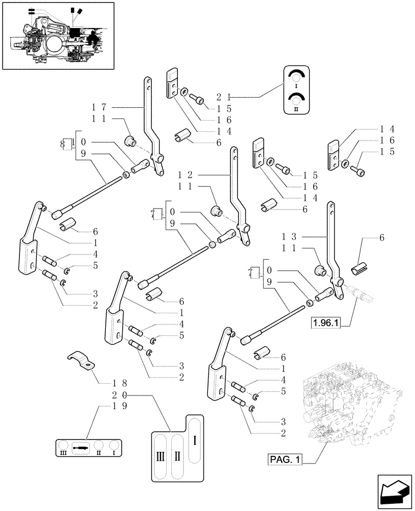 Схема запчастей Case IH JX1090U - (1.82.7/04[04]) - (VAR.419) THREE CONTROL VALVES - (BOSCH) - PIPES & CONTROL VALVE (07) - HYDRAULIC SYSTEM