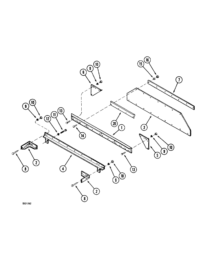 Схема запчастей Case IH 1800 - (9C-12) - LEFT-HAND BASKET SIDE, EXCLUDING DOOR ASSEMBLY (16) - BASKET