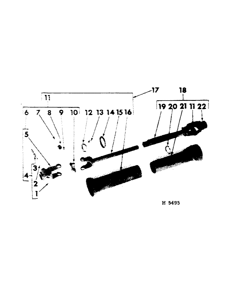 Схема запчастей Case IH 130 - (H-09) - FRONT DRIVE UNIVERSAL ASSEMBLY (1000 RPM) (ROCKWELL-STANDARD 