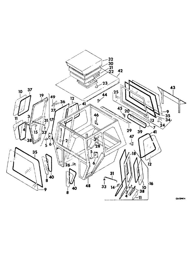 Схема запчастей Case IH 826 - (13-19) - SUPERSTRUCTURE, TRACTOR CAB (05) - SUPERSTRUCTURE