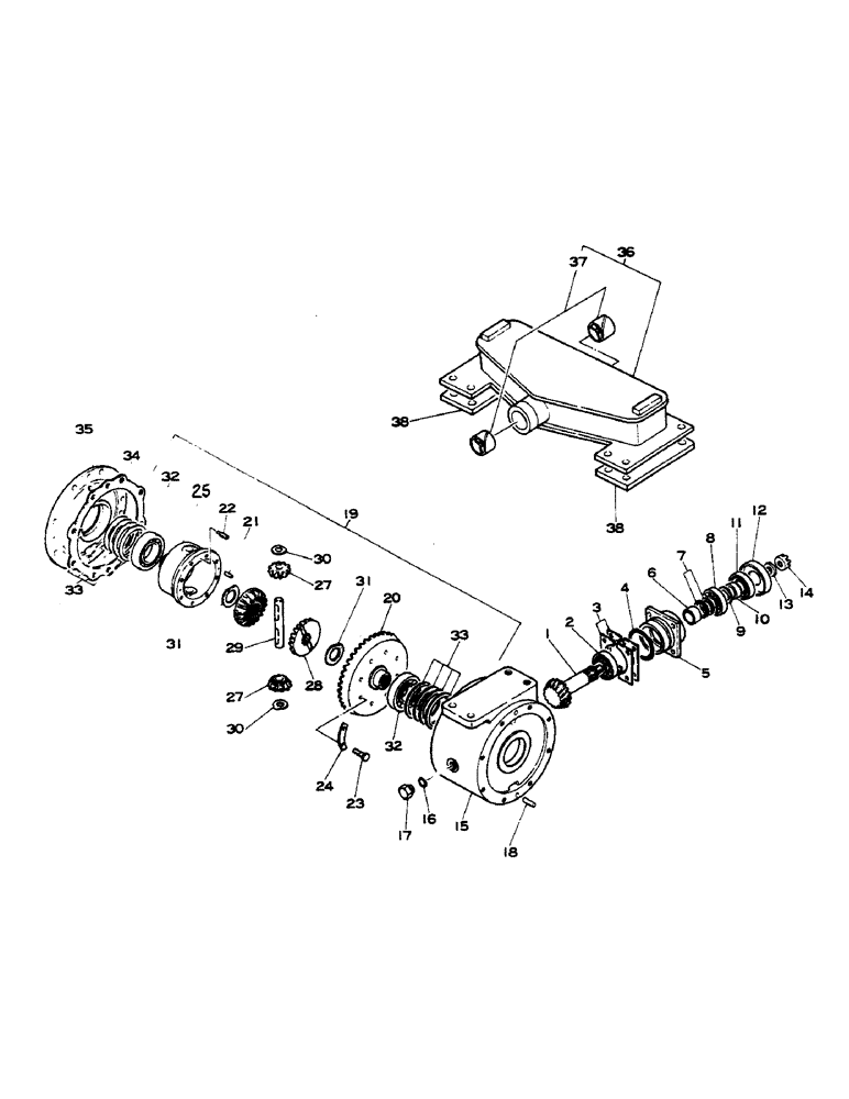 Схема запчастей Case IH 2500 - (07-116A) - DIFFERENTIAL,  - 4 WHEEL DRIVE - (04) - Drive Train