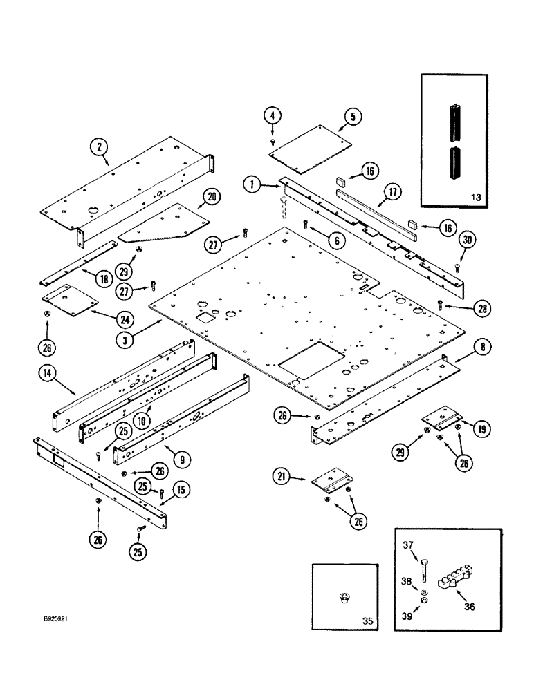 Схема запчастей Case IH 2044 - (9F-26) - OPERATORS PLATFORM (12) - CHASSIS