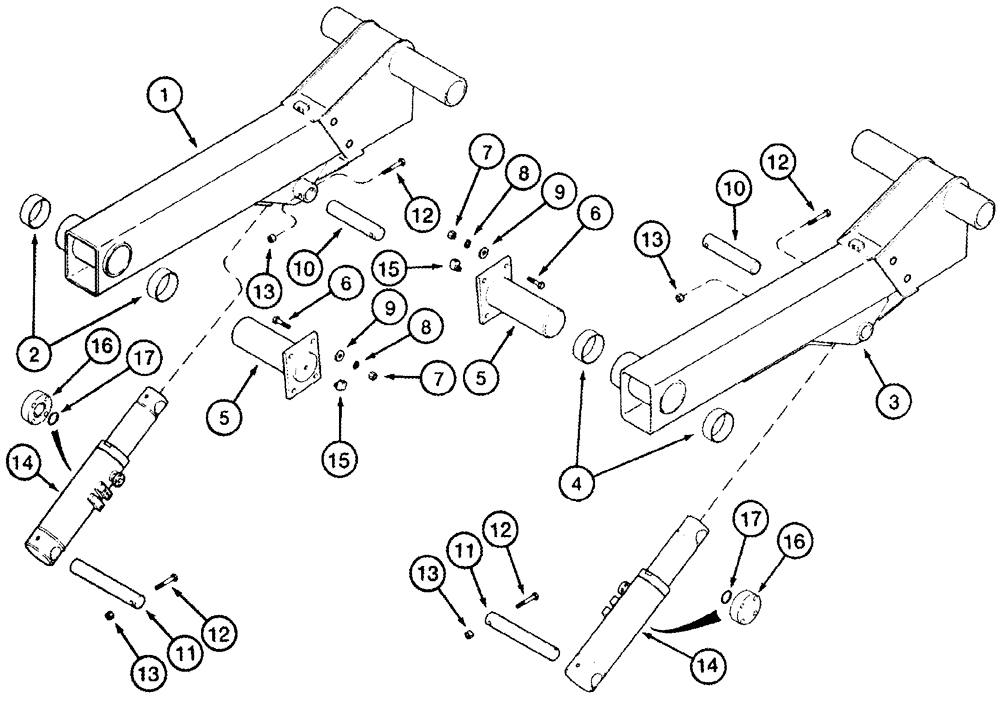 Схема запчастей Case IH 2555 - (09A-31) - DRUM LIFT ARMS JJC0157150- (13) - PICKING SYSTEM