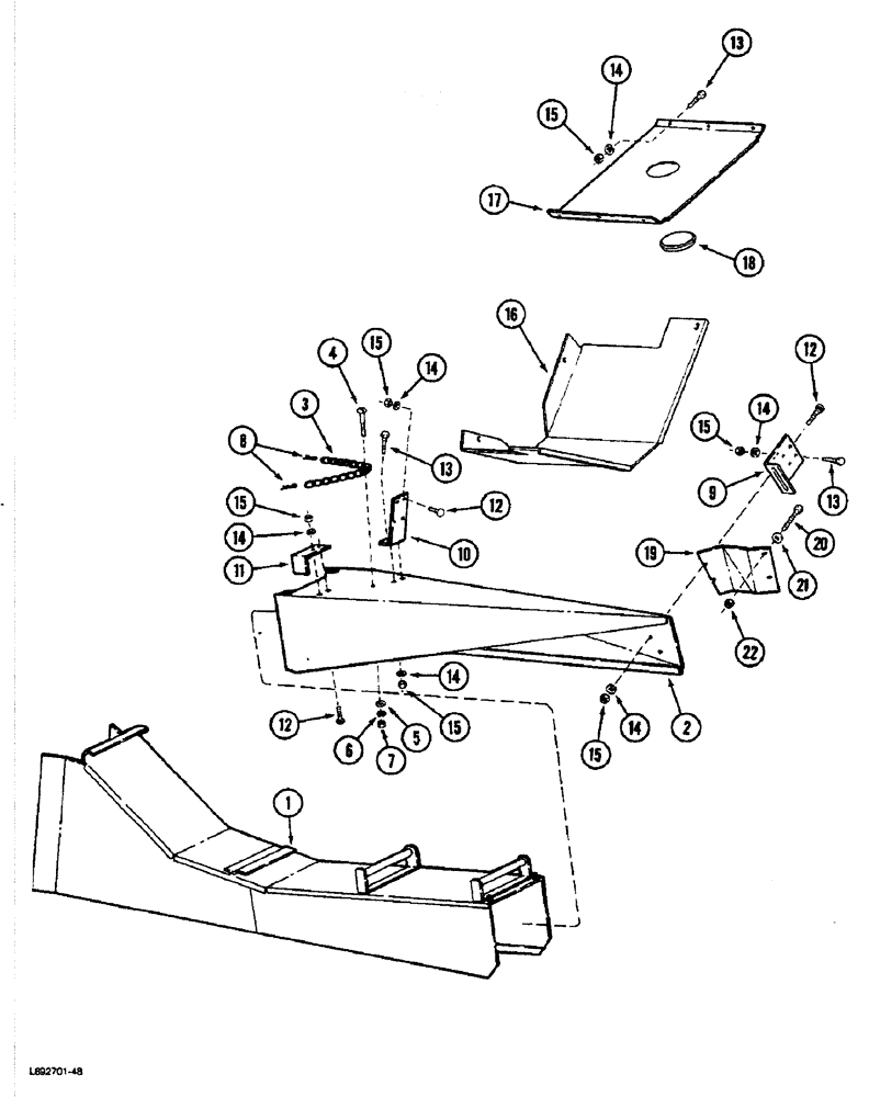 Схема запчастей Case IH 1822 - (9A-064) - PLANT GUARD (13) - PICKING SYSTEM