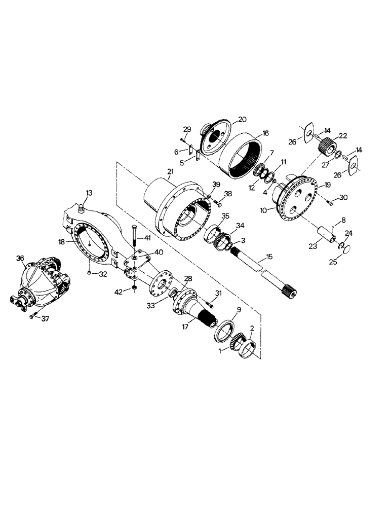 Схема запчастей Case IH KP-1325 - (04-40) - AXLE ASSEMBLY, S-40 (04) - Drive Train