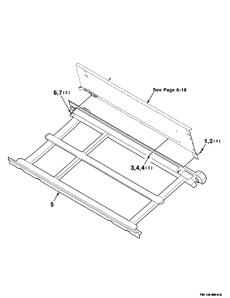 Схема запчастей Case IH 425 - (6-06) - DECK ASSEMBLY, RIGHT, 21 FOOT (58) - ATTACHMENTS/HEADERS