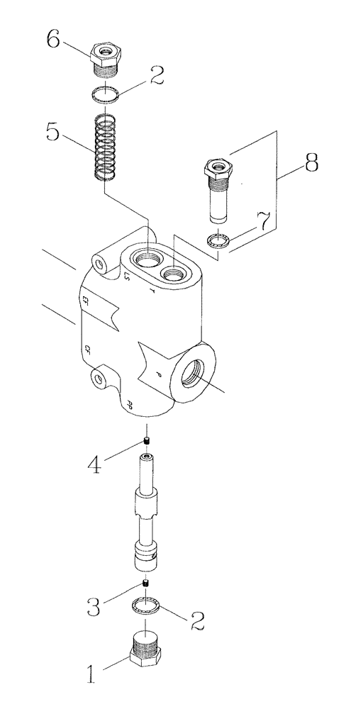 Схема запчастей Case IH 7700 - (B05[17]) - HYDRAULIC PRIORITY VALVE Hydraulic Components & Circuits