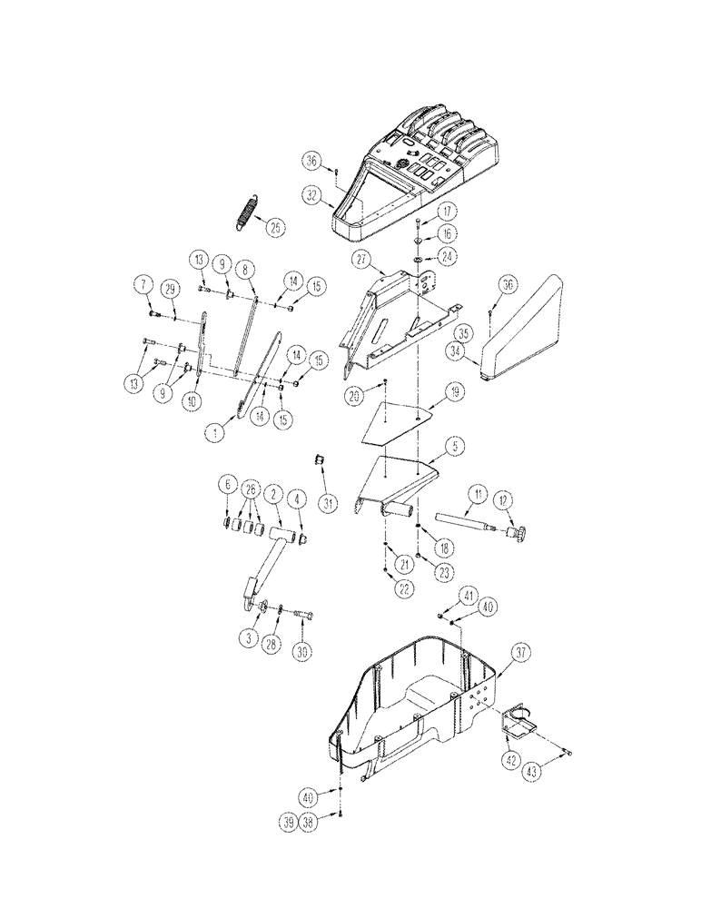 Схема запчастей Case IH STX325 - (09-21) - CONSOLE, RIGHT-HAND ARMREST DELUXE AND LUXURY CABS (09) - CHASSIS/ATTACHMENTS