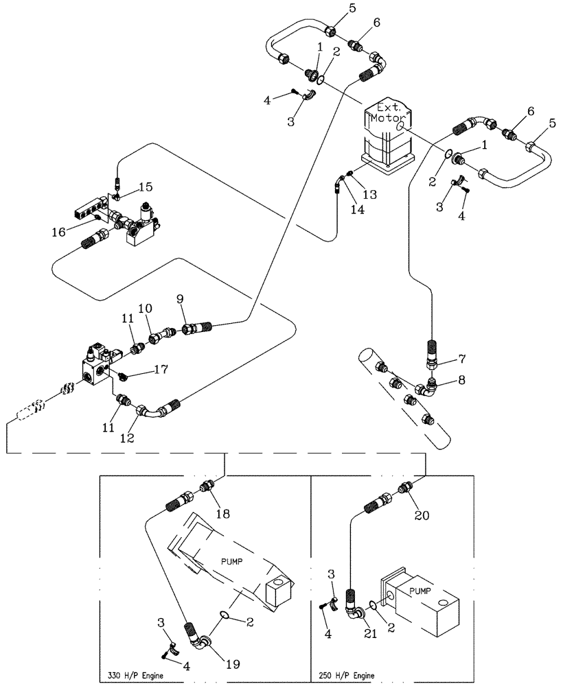 Схема запчастей Case IH 7700 - (B10[02]) - HYDRAULIC CIRCUIT {Primary Extractor} Hydraulic Components & Circuits