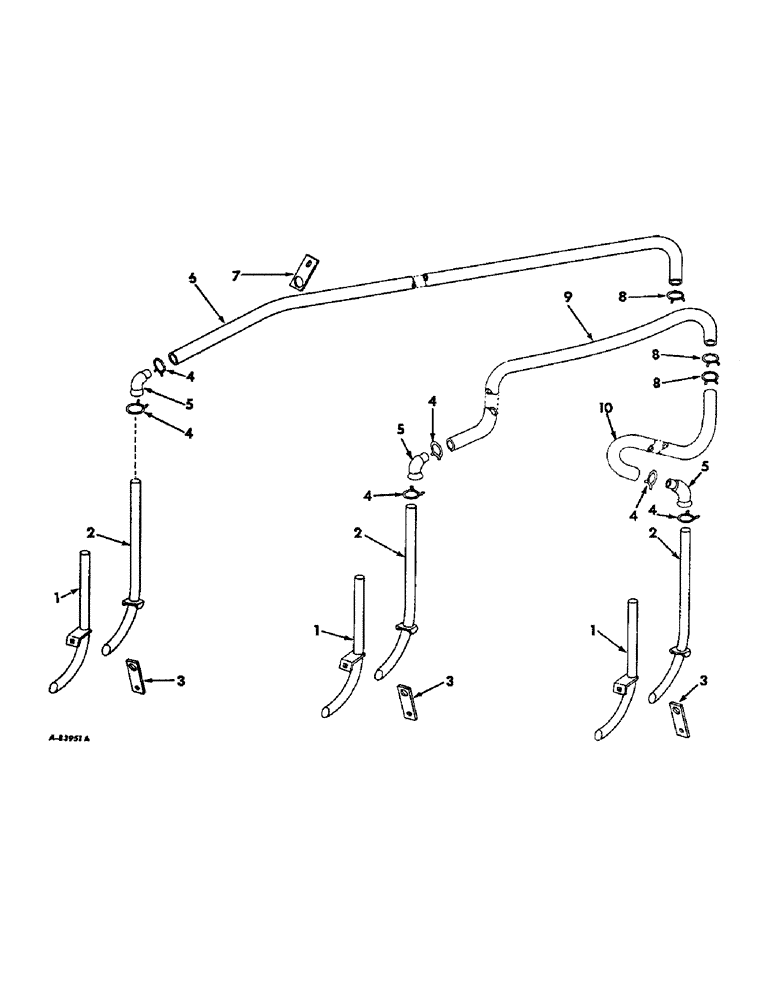 Схема запчастей Case IH LIQUID - (B-83) - LIQUID FERTILIZERS, LIQUID FERTILIZER HOSES AND TUBES, FOR SIX-ROW PLANTERS 