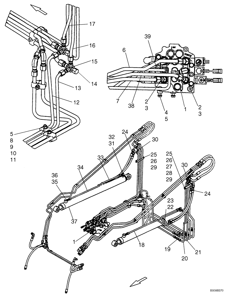 Схема запчастей Case IH 430 - (08-01) - HYDRAULICS - LIFT (08) - HYDRAULICS