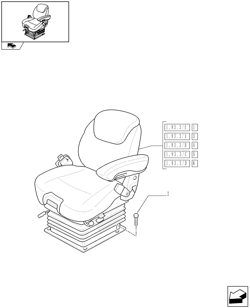 Схема запчастей Case IH PUMA 195 - (1.93.3) - SEAT (10) - OPERATORS PLATFORM/CAB