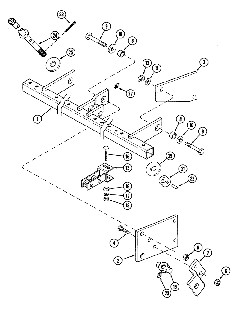 Схема запчастей Case IH 5500 - (9-36) - ROCKSHAFT (ASN CKB0030001) (09) - CHASSIS