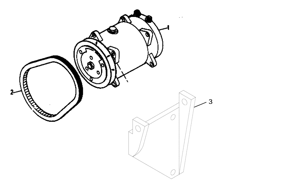 Схема запчастей Case IH A7000 - (A12.03[01]) - Air Conditioner Compressor/Mount/Belt [DS11] (10) - CAB & AIR CONDITIONING