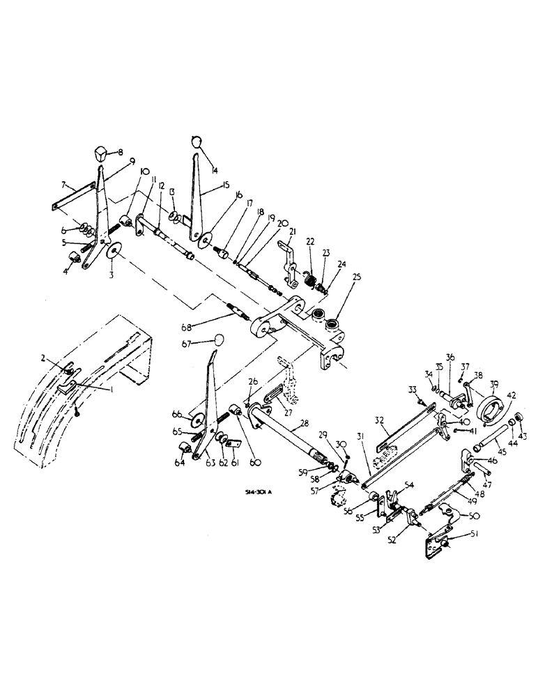 Схема запчастей Case IH 584 - (10-029) - DRAFT CONTROL LINKAGE (07) - HYDRAULICS