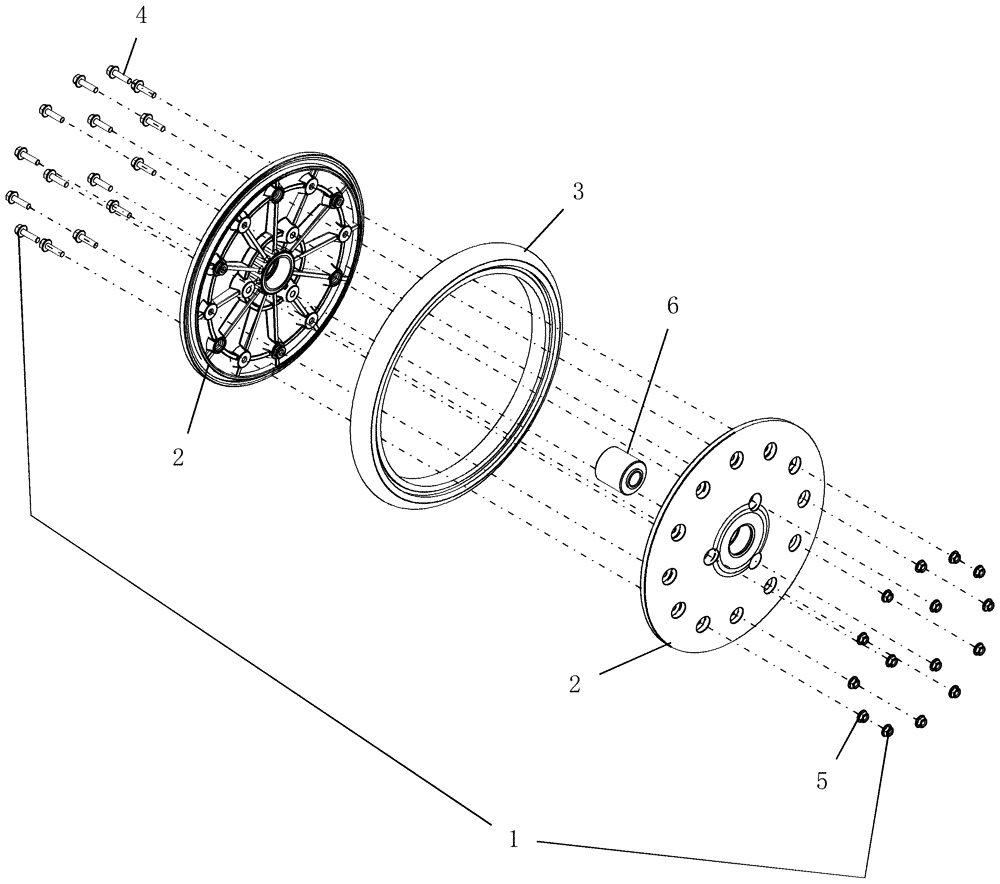 Схема запчастей Case IH 40 - (75.100.06) - PACKER WHEEL ASSEMBLY (75) - SOIL PREPARATION