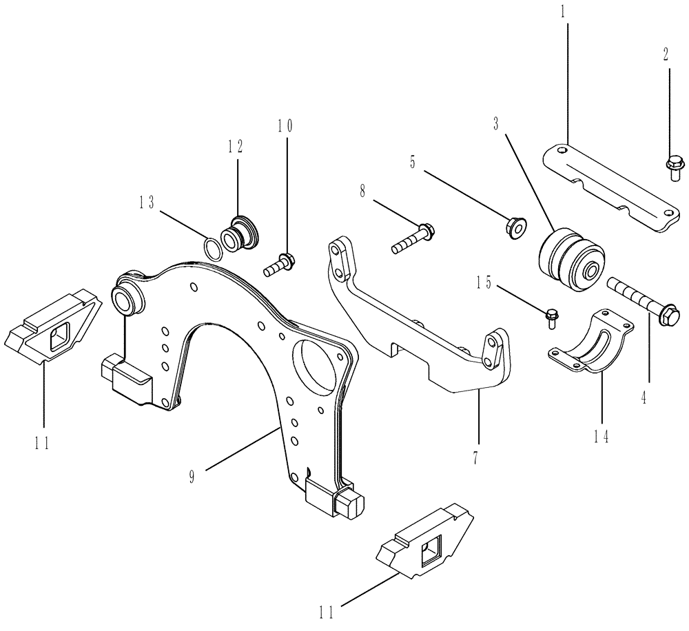 Схема запчастей Case IH MAGNUM 335 - (02-08) - ENGINE MOUNTING - SUSPENDED AXLE - MAGNUM 335 (02) - ENGINE