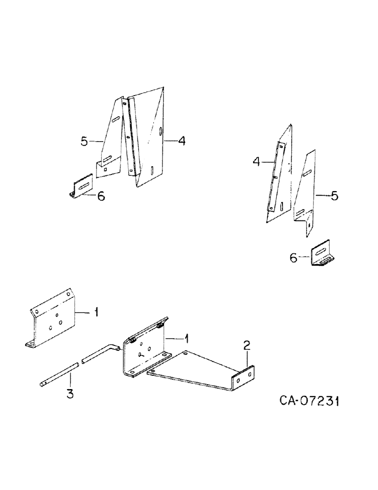 Схема запчастей Case IH 830 - (E-14) - EAR CORN SNAPPER UNIT - OUTER DIVIDER SUPPORTS 