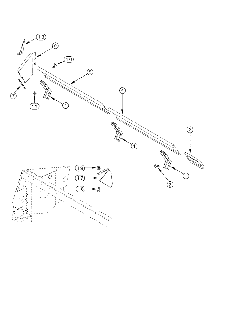 Схема запчастей Case IH 1020 - (09D-16) - SHIELDS - LEFT HAND SIDE (09) - CHASSIS/ATTACHMENTS