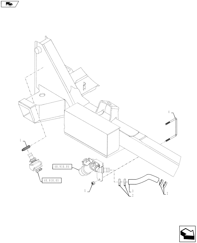 Схема запчастей Case IH 4430 - (40.910.03) - STRAINER PLUMBING, STANDARD FLOW (40 ) - PLUMBING