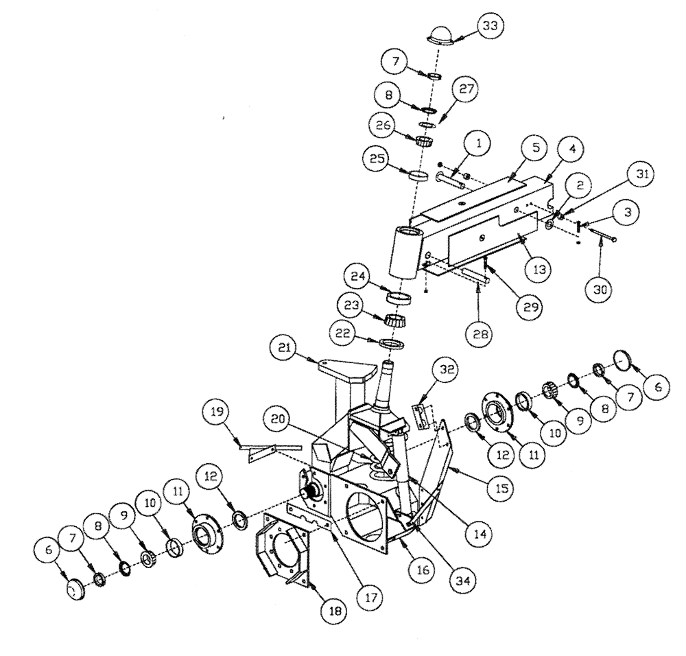 Схема запчастей Case IH PATRIOT II - (04-001[02]) - STRUT ASSEMBLY - FRONT - S/N 1078 AND AFTER Suspension & Frame