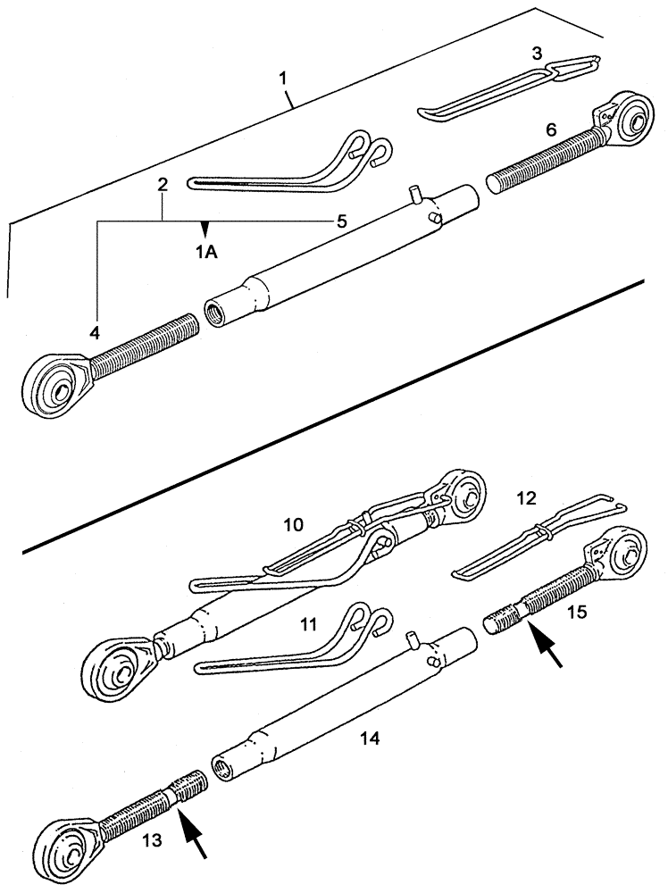 Схема запчастей Case IH C55 - (08-34[01]) - UPPER SUSPENSION ARM C, DISASSEMBLED (08) - HYDRAULICS