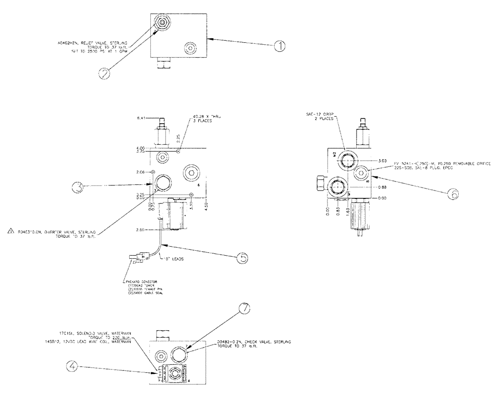 Схема запчастей Case IH SPX4260 - (06-022) - VALVE PRODUCT CONTROL Hydraulic Plumbing