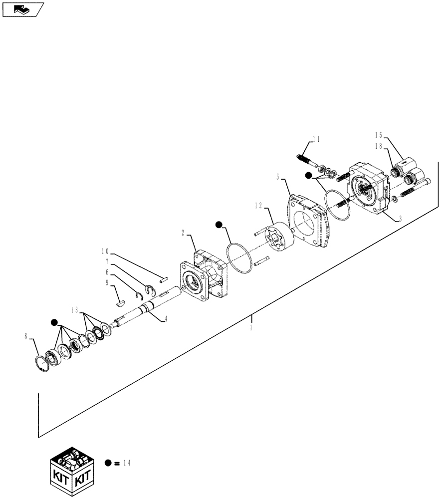 Схема запчастей Case IH SRX160 - (L.20.C[08]) - PUMP - ASSEMBLY, MOTOR HM3 L - Field Processing