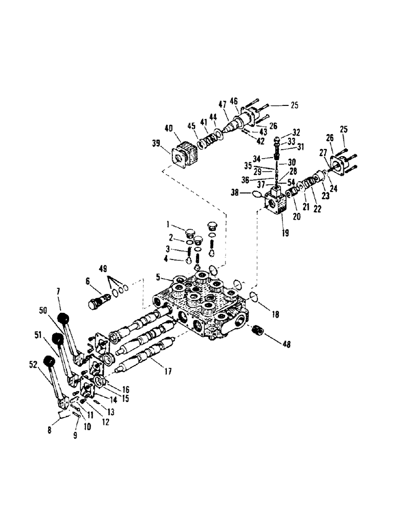 Схема запчастей Case IH STEIGER - (08-21) - HYDRAULIC VALVE - 3 BANK CROSS (07) - HYDRAULICS