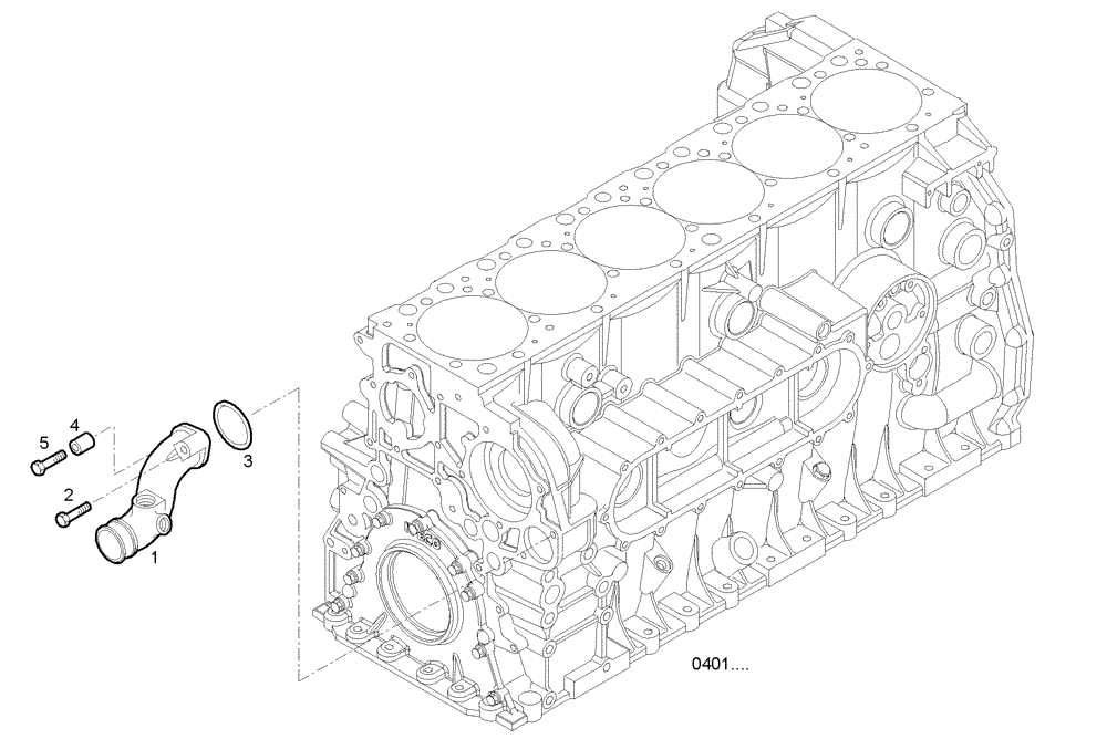 Схема запчастей Case IH F2CE9684M E008 - (3230.033) - WATER PIPE [UP TO # 5762] 