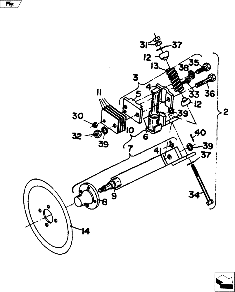 Схема запчастей Case IH 600 SERIES - (75.200.08) - FRONT SPRING LOADED COLTER ASSEMBLY (75) - SOIL PREPARATION