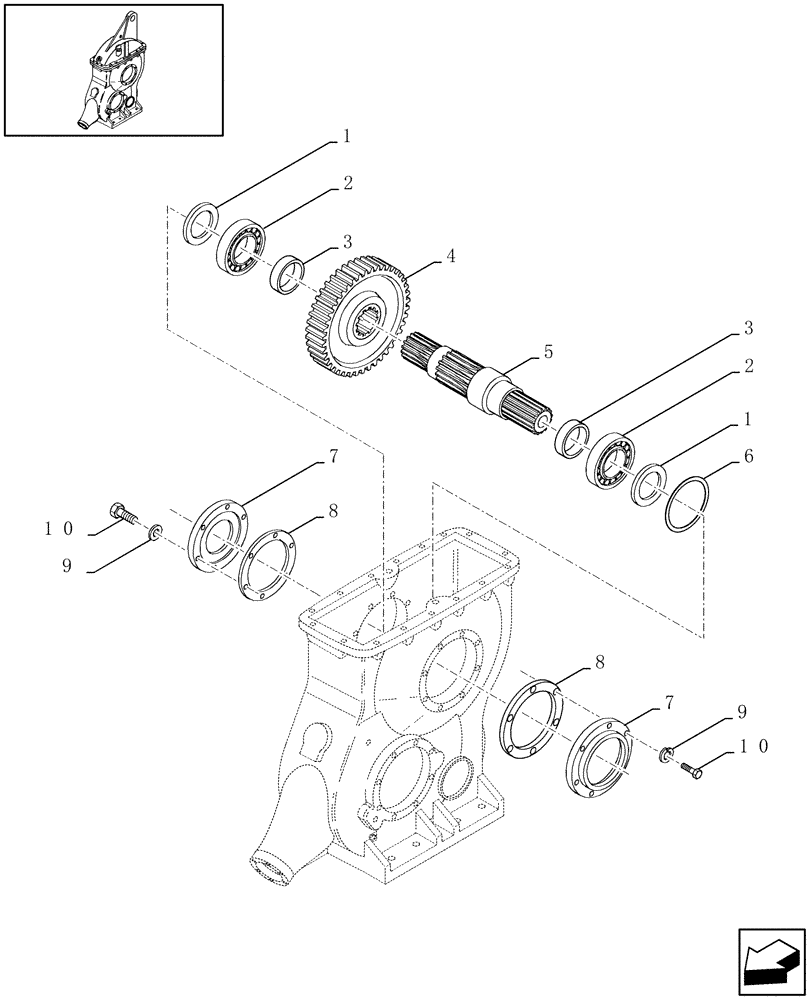 Схема запчастей Case IH LBX331R - (03.04[01]) - MAIN GEARBOX (03) - MAIN GEARBOX