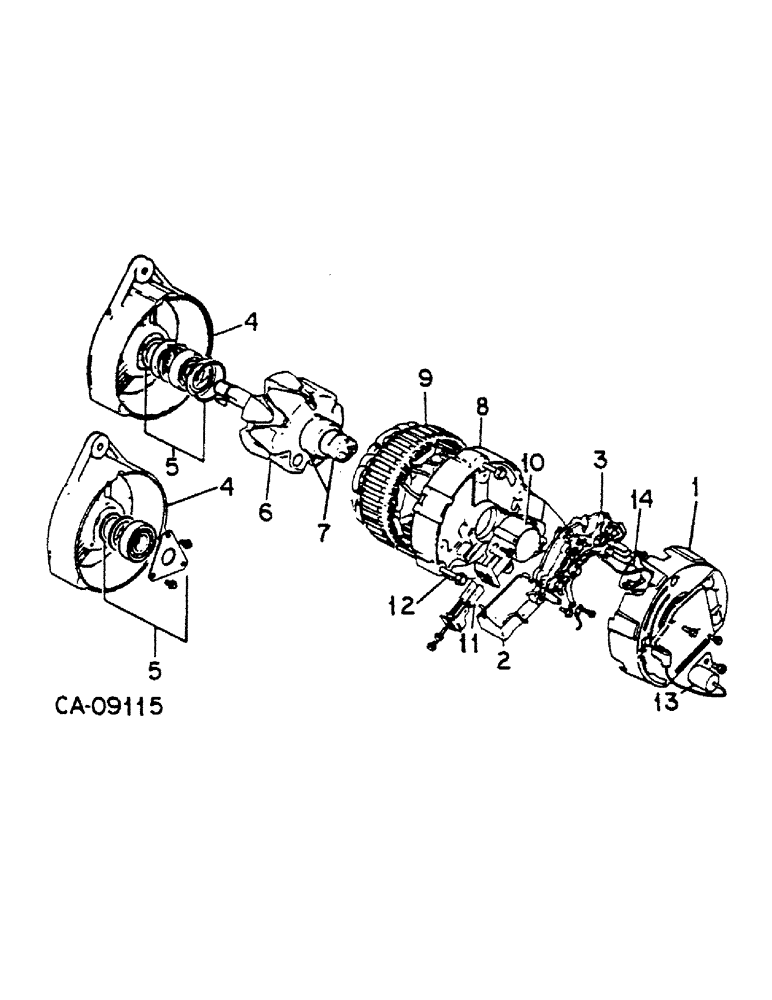 Схема запчастей Case IH 784 - (08-04) - ELECTRICAL, ALTERNATOR, LUCAS MODEL A133-75 (06) - ELECTRICAL