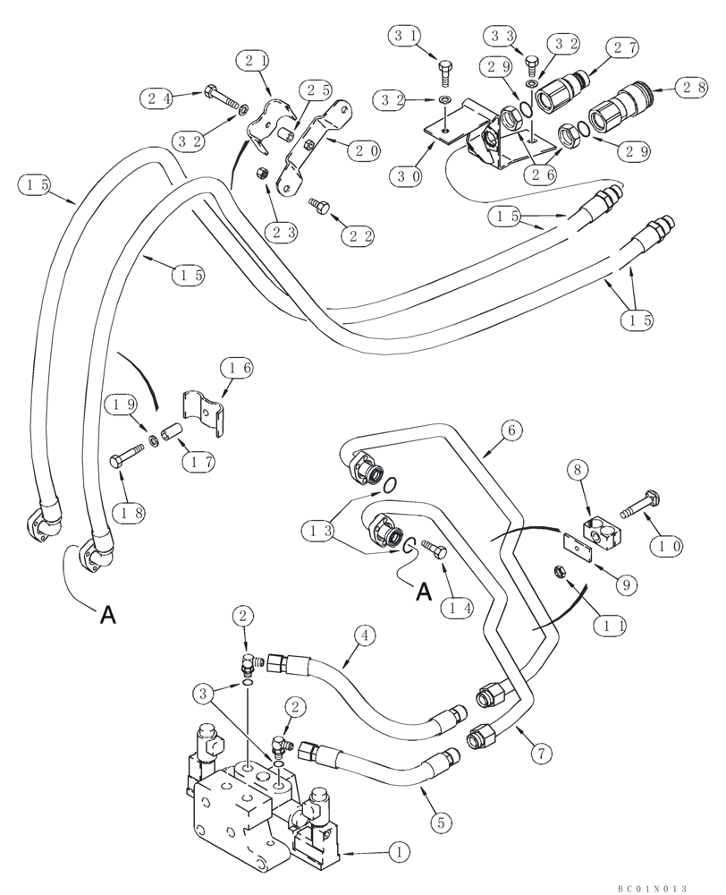 Схема запчастей Case IH 95XT - (08-18) - HYDRAULICS, ATTACHMENT - HIGH FLOW, GEAR (Dec 22 2009 4:49PM) (08) - HYDRAULICS