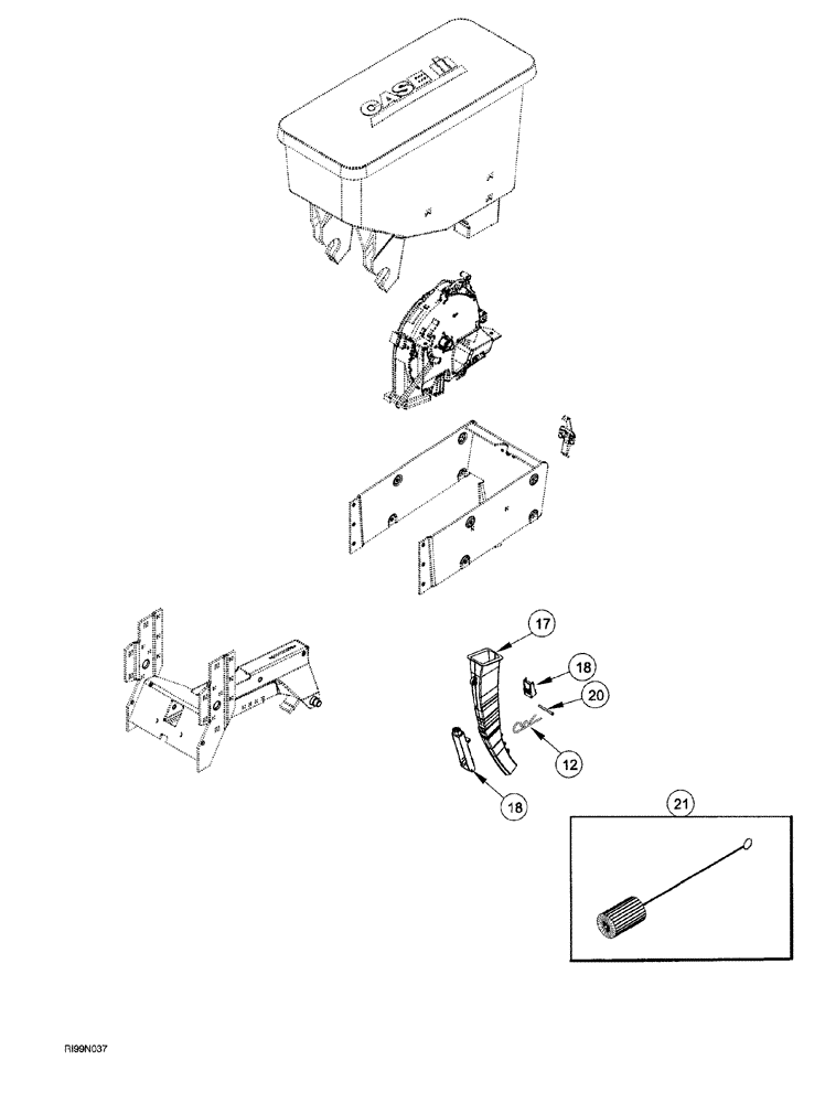 Схема запчастей Case IH AFS - (04-28) - SEED METER ASSEMBLY (1200 ASM PLANTER) (55) - ELECTRICAL SYSTEMS