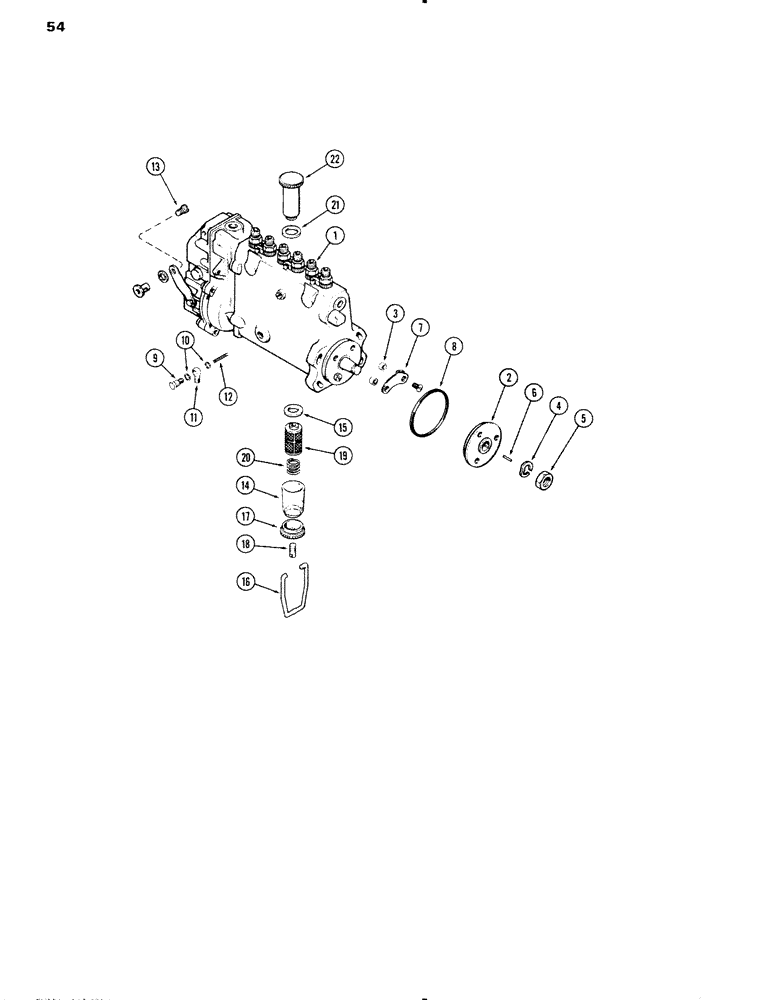 Схема запчастей Case IH 1090 - (054) - FUEL INJECTION PUMP, (451B) DIESEL ENGINE, 1ST USED ENGINE SERIAL NUMBER 2323001 (03) - FUEL SYSTEM