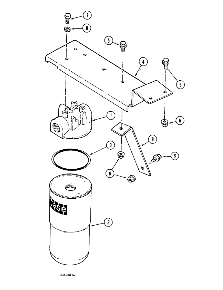 Схема запчастей Case IH 1644 - (8-10) - HYDRAULIC CHARGE FILTER, CHARGE FILTER MOUNTING (07) - HYDRAULICS