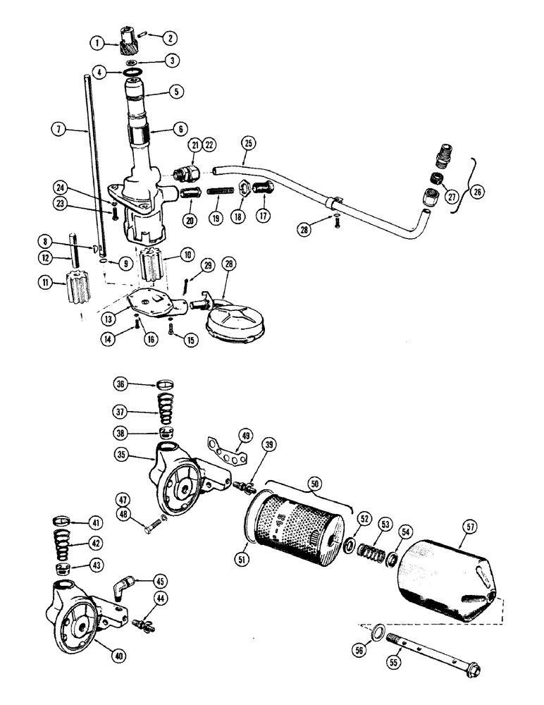 Схема запчастей Case IH 1010 - (410) - ENGINE OIL PUMP, 284 SPARK IGNITION ENGINE (10) - ENGINE